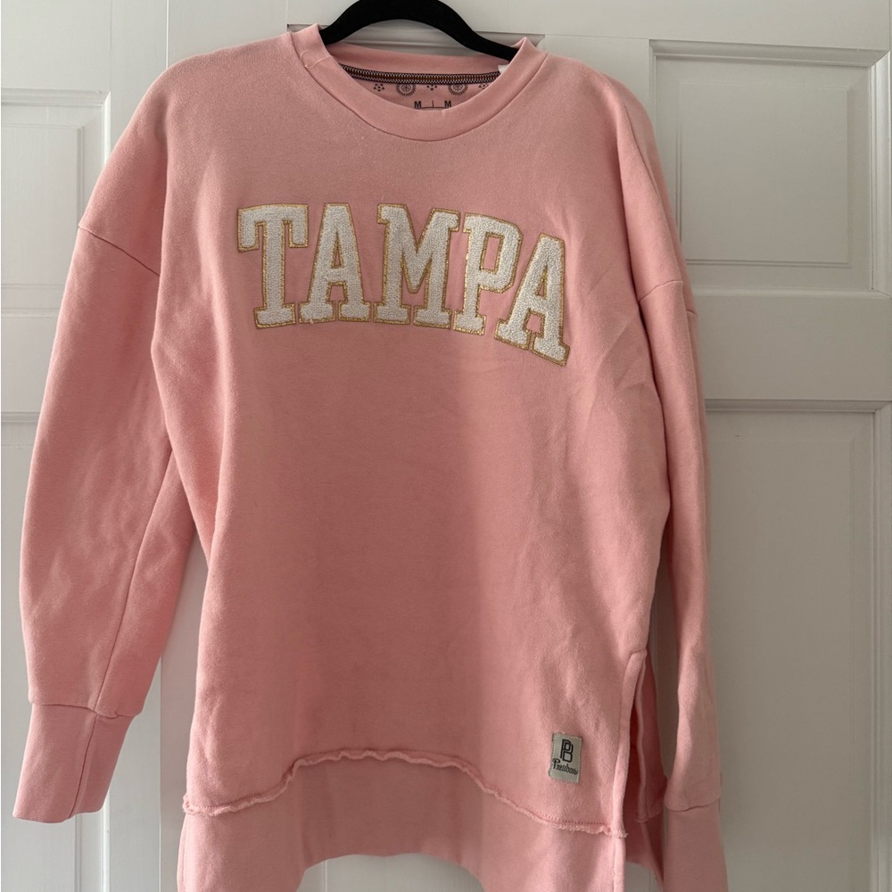 Pink Tampa Sweatshirt Womens Oversized
